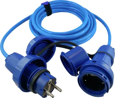 HAWA R7034 tok podaljšek  16 A modra 5.00 m H07BQ-F 3G 1\,5 mm²