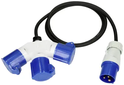 maxCamp 163897 tok podaljšek   modra\, črna 1.5 m H07RN-F 3G 1\,5 mm² odporen na olje in abrazijo\, UV odporen\, kislinsko odporen