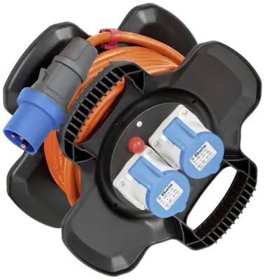 Guma KH X-Gum 10m H07RN-F3G2.5 oranžna\, 2xCEE230V/16A + trojni IP44 Brennenstuhl 1169730101  10.00 m  moški konektor CEE 16 A 3-polni