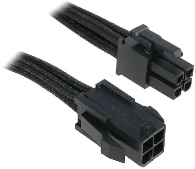 Bitfenix tok podaljšek [1x 4-polni električni moški konektor ATX - 1x 4-polni električni ženski konektor ATX] 0.45 m črna