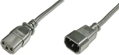 Digitus podaljšek za napajanje, C14 - C13, moški/ženski, dolžina 5 m, H05VV-F3G 1,0qmm, črna Digitus tok kabel [1x moški konektor IEC, C14 - 1x ženski