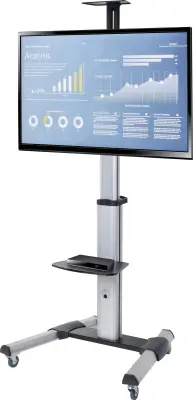 SpeaKa Professional PREM-LINE XL FS10S-46T TV stojalo na kolesih 94,0 cm (37'') - 177,8 cm (70'') možnost nagiba, vrtljivi