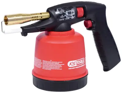 Univerzalna kartušna spajkalna naprava s piezo vžigom\, rdeča KS Tools 903.5902 plinski gorilnik    1 kos