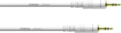CORDIAL CFS0.6WW-SNOW klinken-kabel 0.6 m bele barve 3,5 mm klinken vhod/3.5mm