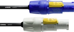 Cordial CFCA 10 FCB tok priključni kabel [1x powercon moški konektor - 1x powercon moški konektor] 10.00 m modra\, bela