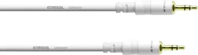 CORDIAL CFS1,5WW-SNOW klinken-kabel 1.5 m bele barve 3,5 mm klinken vhod/3.5mm