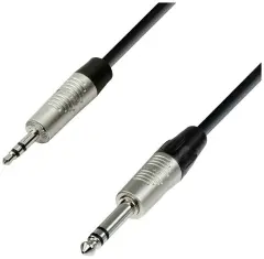 Adam Hall 4 STAR BVW 0150 avdio priključni kabel [1x 3,5 mm banana moški konektor - 1x klinken vtičnica 6.3 mm (stereo)] 1.50 m črna