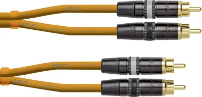 Cordial CEON DJ RCA 0.6 O avdio priklučni konektor [1x moški cinch konektor - 1x moški cinch konektor] 0.60 m oranžna