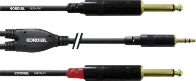KORDIJSKI 0\,9M REAN 3.5MM / 2X 6.3MM  CORDIAL 0\,9M REAN 3\,5MM/2X 6\,3MM