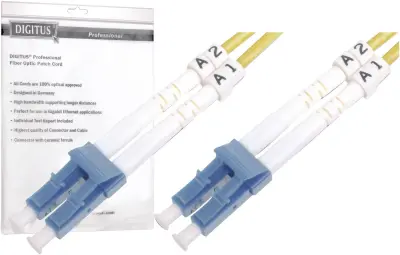 Digitus DK-2933-02 steklena vlakna optična vlakna priključni kabel [1x LC-vtič - 1x LC-vtič] 9/125 µ Singlemode OS2 2.00 m