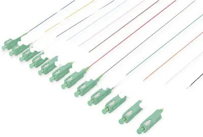 DIGITUS komplet pletenic iz optičnih vlaken (12 kosov) - 2m - SC APC, SM OS2 09/125 µ loose buffer, barvna oznaka DIN IEC 304 Digitus DK-292219-02-APC