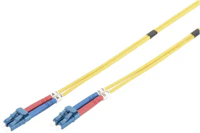 DIGITUS optični povezovalni kabel OS2 - 7 m LC do LC optični kabel - LSZH - duplex enojni način 09/125µ - 10 GBit/s - rumen Digitus DK-2933-07 steklen
