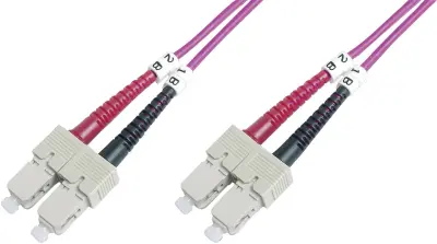 Digitus DK-2522-02-4 steklena vlakna optična vlakna priključni kabel [1x moški konektor SC - 1x moški konektor SC] 50/125 µ Multimode OM4 2.00 m
