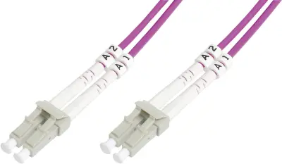 Digitus DK-2533-10-4 steklena vlakna optična vlakna priključni kabel [1x LC-vtič - 1x LC-vtič] 50/125 µ Multimode OM4 10.00 m