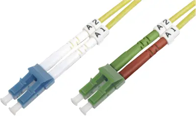 Digitus DK-293LCA3LC-02 steklena vlakna optična vlakna priključni kabel [1x LC/APC 8°-vtič - 1x LC-vtič] 9/125 µ Singlemode OS2 2.00 m
