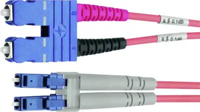 Telegärtner L00892C0024 steklena vlakna optična vlakna priključni kabel [1x moški konektor sc - 1x LC-vtič] 50/125 µ Multimode OM3 3.00 m