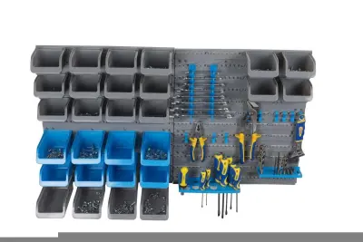 KINZO 100 x 54cm stenski predalnik PVC – 43 delni organizator