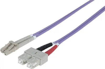 Intellinet 751049 steklena vlakna optična vlakna priključni kabel [1x LC-vtič - 1x moški konektor SC] 50/125 µ Multimode OM4 1.00 m