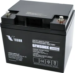 Vision Akkus 6FM50DX svinčeni akumulator 12 V 50 Ah svinčevo-koprenast (Š x V x G) 197 x 170 x 165 mm M6-vijačni priklop brez vzdrževanja, obstojnostni cikel