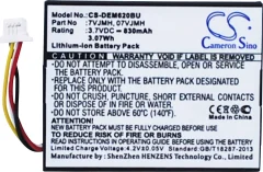 CS Cameron Sino akumulatorska baterija za raid krmilnik 3.7 V 830 mAh Nadomešča originalno baterijo 070K80, 07VJMH, 70K80, 7VJMH, T40JJ
