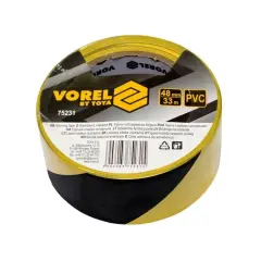 Samolepilni opozorilni trak 48mm črno-rumen 33m