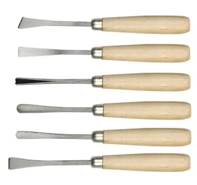 Set 6 lesenih dlet za rezbarjenje 160mm