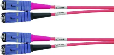 Telegärtner L00882C0000 steklena vlakna optična vlakna priključni kabel [1x moški konektor sc - 1x moški konektor sc] 50/125 µ Multimode OM3 3.00 m