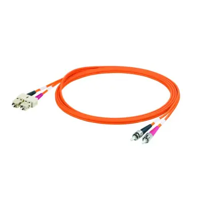Weidmüller 8813390000 steklena vlakna optična vlakna priključni kabel [1x moški konektor SC - 1x ST-vtič] 50/125 µ Multimode OM2 2.00 m