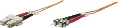 Intellinet 510356 steklena vlakna optična vlakna priključni kabel [1x ST-vtič - 1x moški konektor SC] 62,5/125 µ Multimode OM1 5.00 m