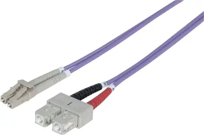 Intellinet 750936 steklena vlakna optična vlakna priključni kabel [1x LC-vtič - 1x moški konektor SC] 50/125 µ Multimode OM4 3.00 m