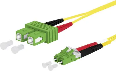 Metz Connect 151P1EAJA10E steklena vlakna optična vlakna priključni kabel [2x moški konektor SC APC - 2x LC-vtič] 9/125 µ Singlemode OS2 1.00 m