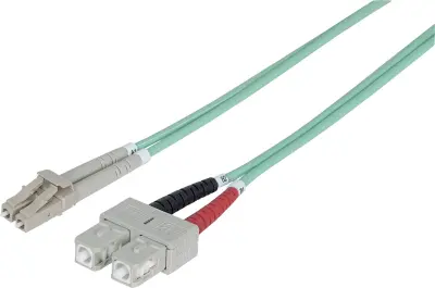 Intellinet 750912 steklena vlakna optična vlakna priključni kabel [1x LC-vtič - 1x moški konektor SC] 50/125 µ Multimode OM3 1.00 m