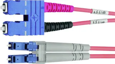Telegärtner L00891A0082 steklena vlakna optična vlakna priključni kabel [1x moški konektor sc - 1x LC-vtič] 50/125 µ Multimode OM4 2.00 m