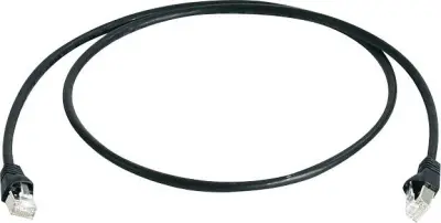 Telegärtner L00006A0054 RJ45 omrežni kabel, Patch kabel cat 6a S/FTP 20.00 m črna ognjevaren, brez halogena, UL-certificirano 1 kos