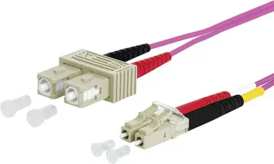 Metz Connect 151S1EOJO20E steklena vlakna optična vlakna priključni kabel [2x moški konektor SC - 2x LC-vtič] 50/125 µ Multimode OM4 2.00 m
