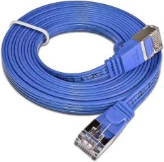 Slim Wirewin PKW-STP-SLIM-KAT6 3.0 BL RJ45 omrežni kabel, Patch kabel cat 6 U/FTP 3.00 m modra ploščati 1 kos