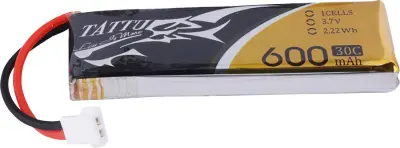 Tattu lipo akumulatorski paket za modele 3.7 V 600 mAh Število celic: 1 30 C mehka torba molex priključni sistem