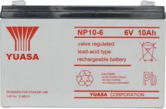 Yuasa NP10-6 NP10/6 svinčeni akumulator 6 V 10 Ah svinčevo-koprenast (Š x V x G) 151 x 97.5 x 50 mm ploščati vtič 4\,8 mm brez vzdrževanja\, vds certifikacija Svinčev akumulator 6 V 10 Ah Yu