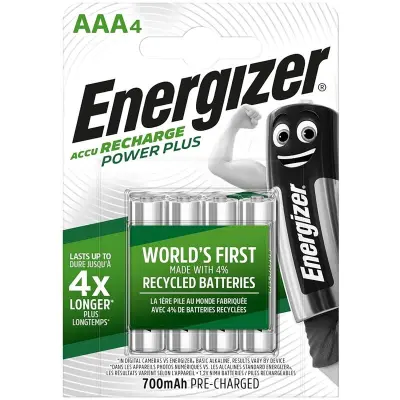 Micro (AAA)-akumulator NiMH Energizer Power Plus HR03 700 mAh 1.2 V 4 kosov