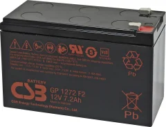 CSB Battery GP 1272 Standby USV GP1272F2 svinčeni akumulator 12 V 7.2 Ah svinčevo-koprenast (Š x V x G) 150 x 97 x 65 mm ploščati vtič\, 6\,35 mm brez vzdrževanja\, nizko samopraznjenje\, vd