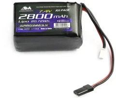 ArrowMax baterija sprejemnika (lipo) za modele 7.4 V 2800 mAh izboklina JR