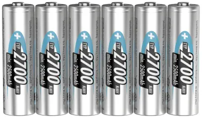 Mignon (AA) akumulator NiMH Ansmann HR06\, 4 + 2 gratis 2700 mAh 1.2 V 6 kosov