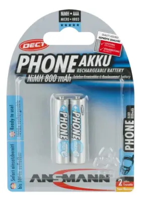 Micro (AAA) akumulator NiMH Ansmann DECT maxE HR03 800 mAh 1.2 V 2 kosa