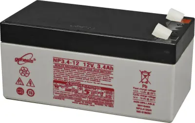 EnerSys Genesis NP3.4-12 svinčeni akumulator 12 V 3.4 Ah svinčevo-koprenast (ŠxVxG) 134 x 67 x 67mm ploščati vtič, 6,35mm brez vzdrževanja, vds certif