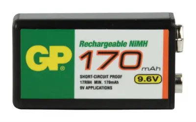 9V (9,6) 170 mAh Ni-Mh polnilna GP baterija