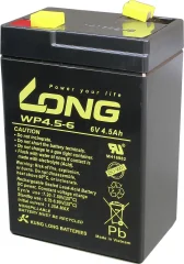 Long WP4.5-6 WP4.5-6 svinčeni akumulator 6 V 4.5 Ah svinčevo-koprenast (Š x V x G) 70 x 106 x 47 mm ploščati vtič 4\,8 mm nizko samopraznjenje\, brez vzdrževanja