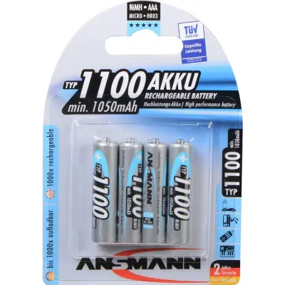 Ansmann HR03 micro (AAA)-akumulator NiMH 1050 mAh 1.2 V 4 kos