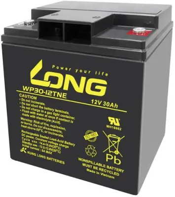 Long WP30-12TNE WP30-12TNE svinčeni akumulator 12 V 30 Ah svinčevo-koprenast (ŠxVxG) 166 x 176 x 125mm M6-vijačni priklop obstojnostni cikel, nizko sa