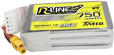 Tattu lipo akumulatorski paket za modele 11.1 V 750 mAh Število celic: 3 95 C mehka torba