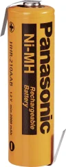 NiMH akumulator Panasonic Mignon Z-spajkalni priključek\, HHR-210AAB3B-1Z 1.2 V 2000 mAh (Ø x V) 15 mm x 50 mm